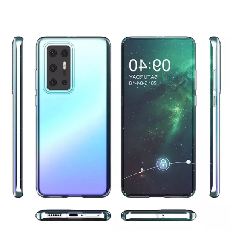 Clear Protective Case For Huawei P40 Pro+ - Transparent TPU Shockproof Cover